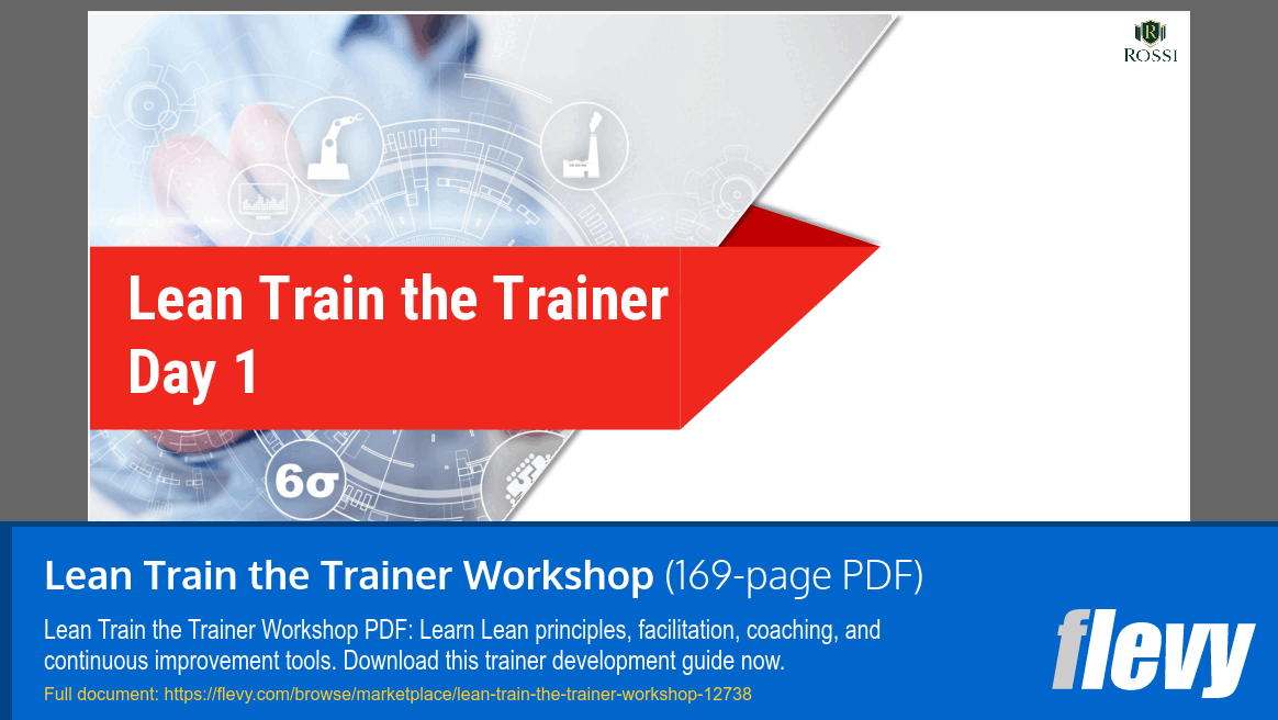 Lean Train the Trainer Workshop (169-page PDF document) Preview Image