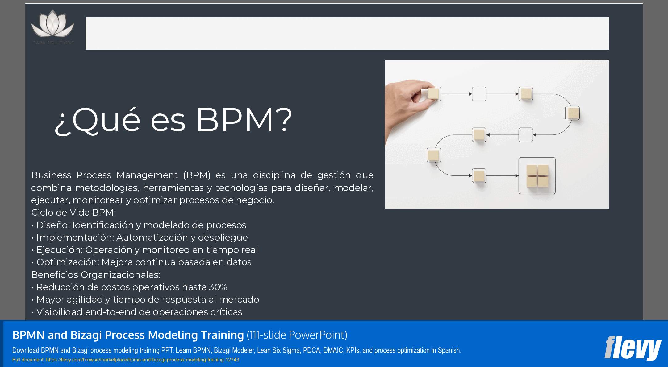 BPMN and Bizagi Process Modeling Training (111-slide PPT PowerPoint presentation template (PPTX)) Preview Image