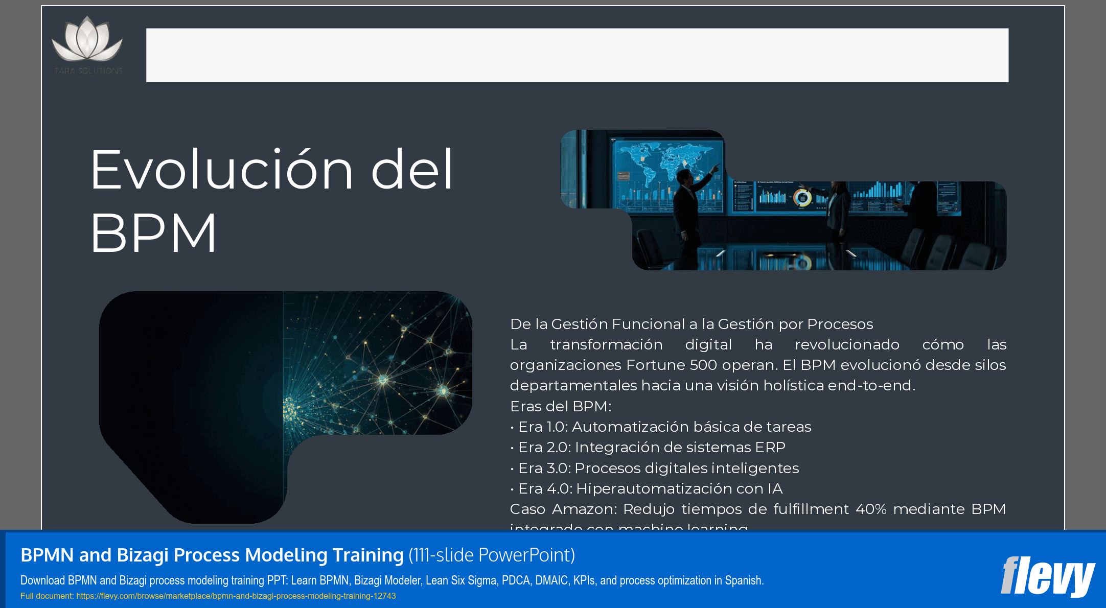 BPMN and Bizagi Process Modeling Training (111-slide PPT PowerPoint presentation template (PPTX)) Preview Image