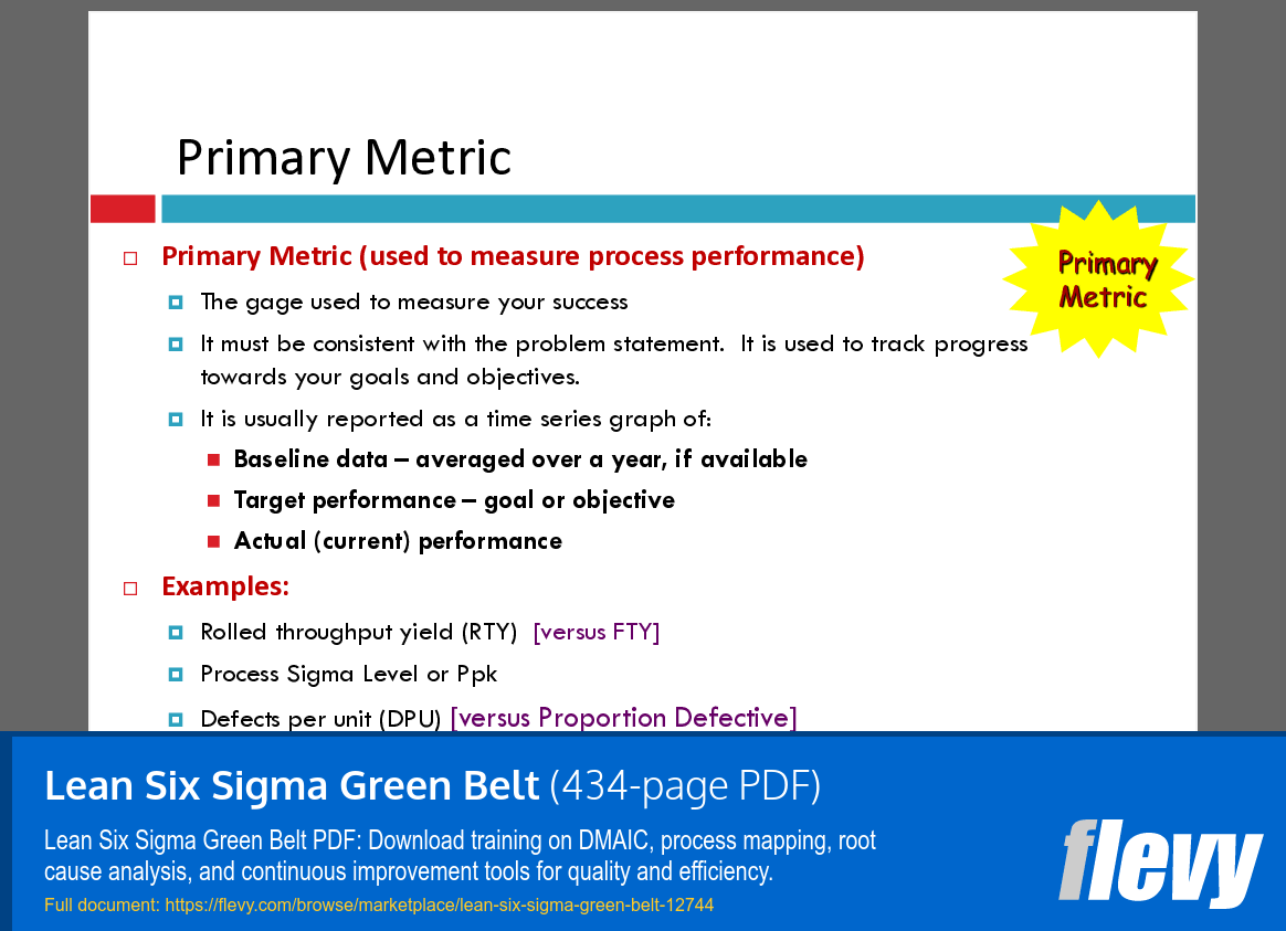 Lean Six Sigma Green Belt (434-page PDF document) Preview Image