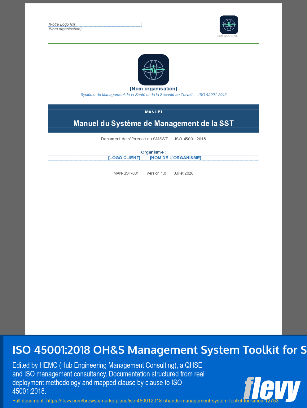 ISO 45001:2018 OH&S Management System Toolkit for SMEs (23-page Word document) Preview Image
