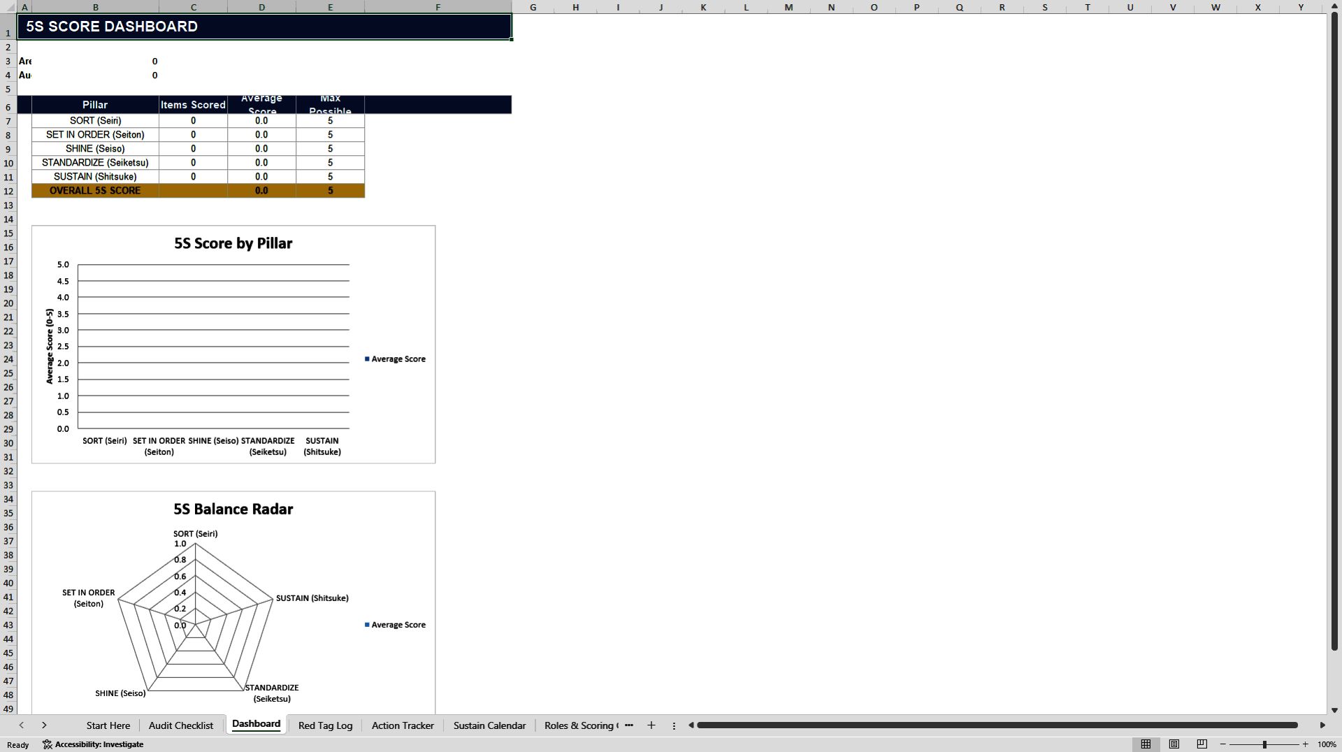 5S Audit and Implementation Toolkit (Excel template (XLSX)) Preview Image
