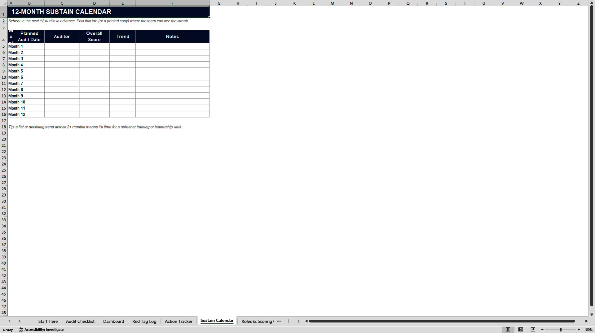 5S Audit and Implementation Toolkit (Excel template (XLSX)) Preview Image