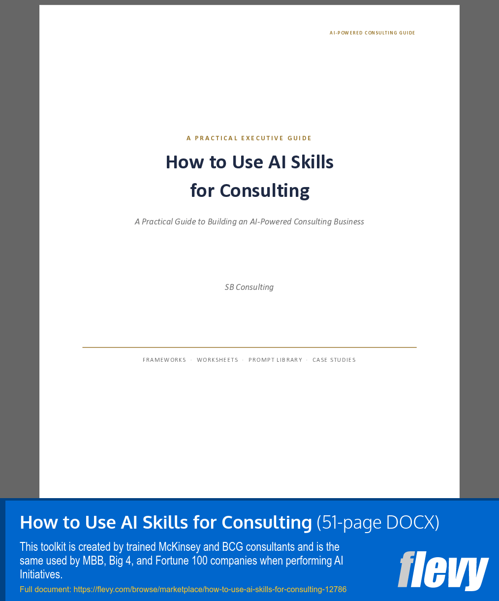 How to Use AI Skills for Consulting (51-page Word document) Preview Image