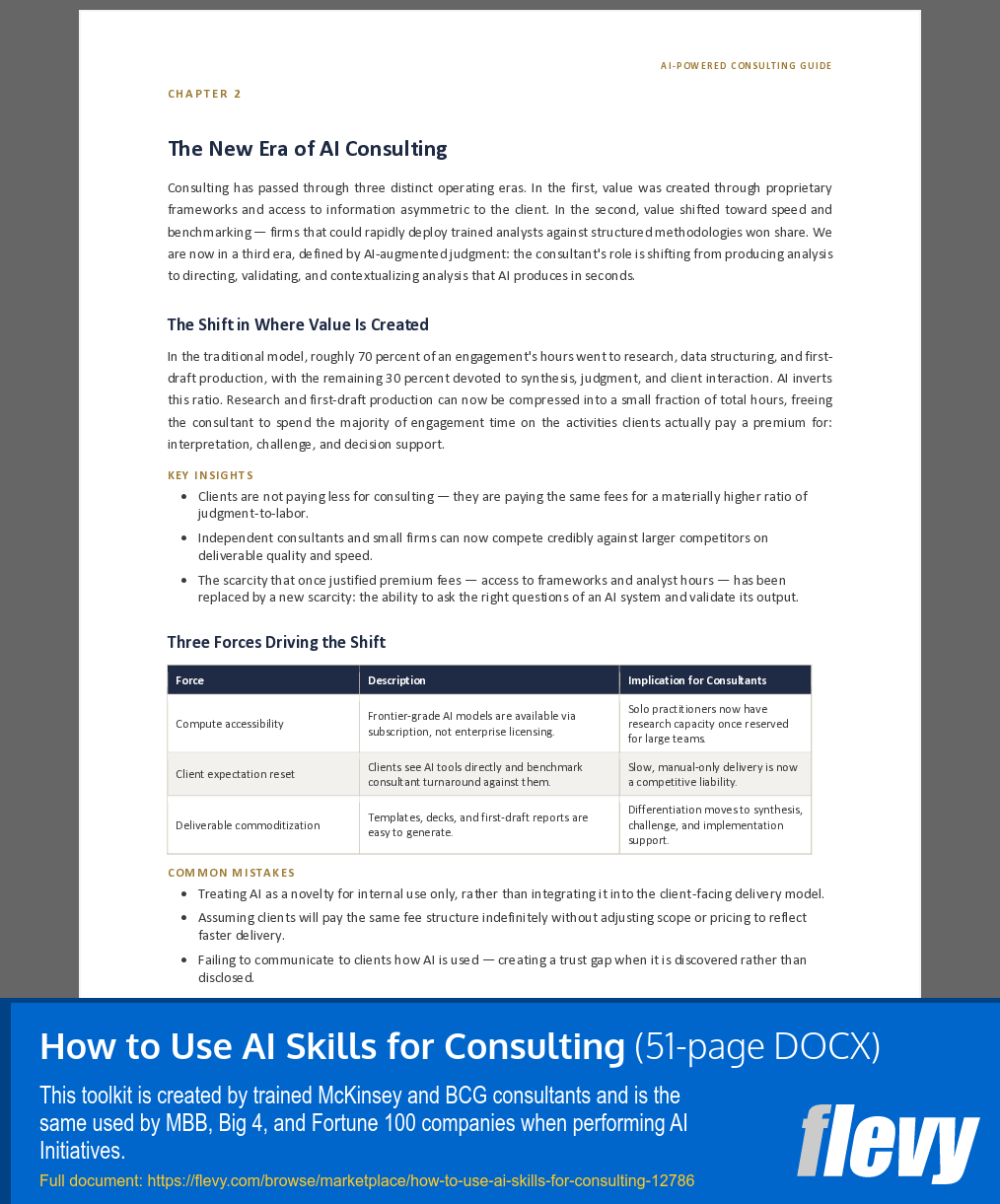 How to Use AI Skills for Consulting (51-page Word document) Preview Image