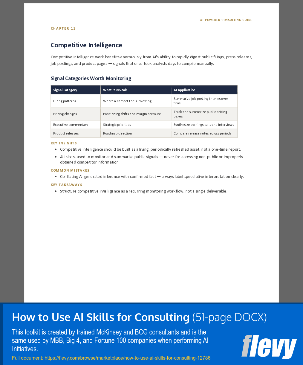 How to Use AI Skills for Consulting (51-page Word document) Preview Image
