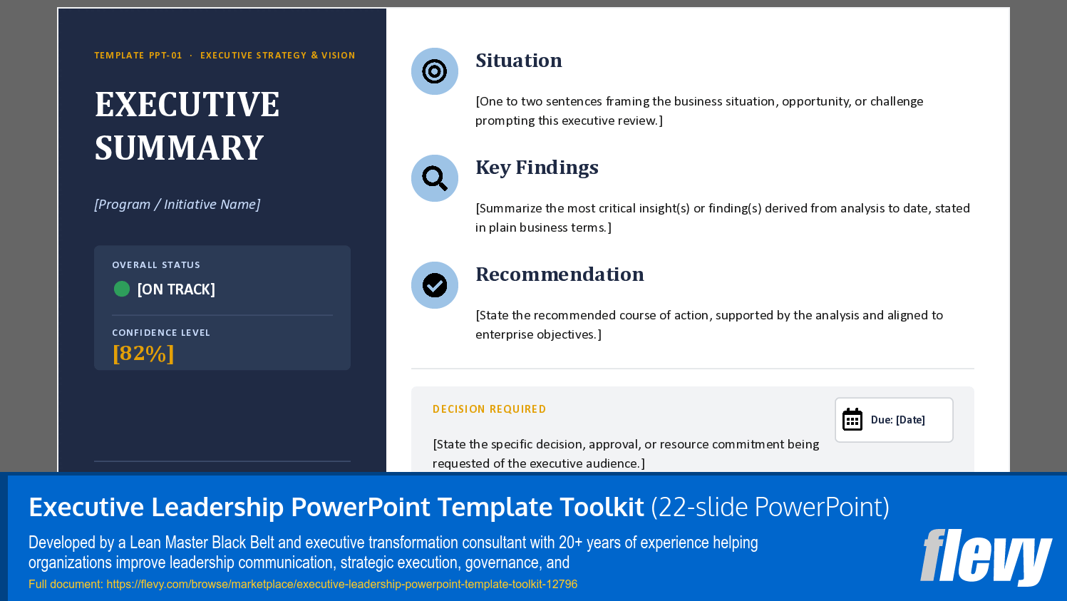 Executive Leadership PowerPoint Template Toolkit (22-slide PPT PowerPoint presentation template (PPTX)) Preview Image