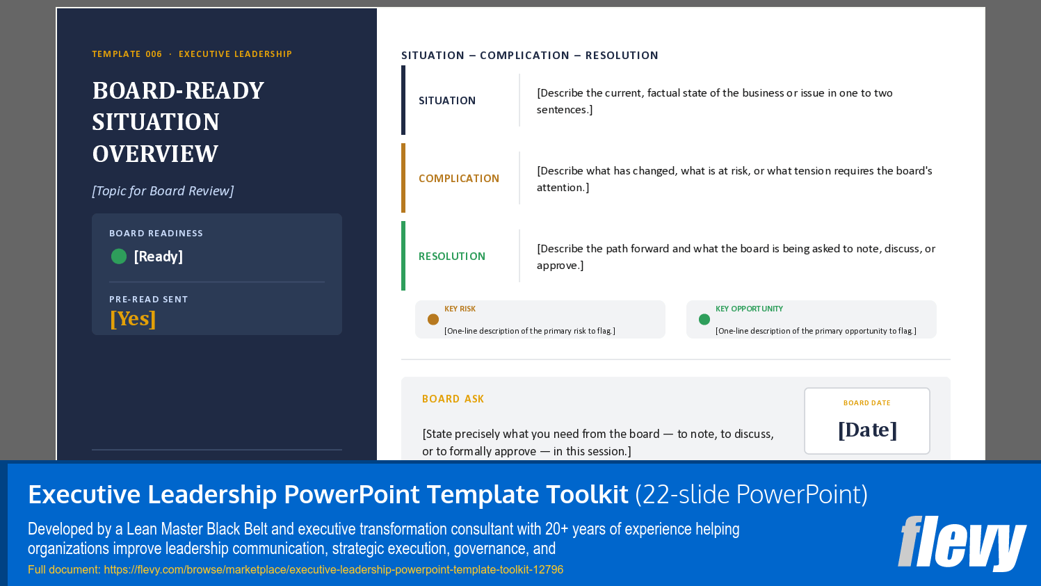 Executive Leadership PowerPoint Template Toolkit (22-slide PPT PowerPoint presentation template (PPTX)) Preview Image