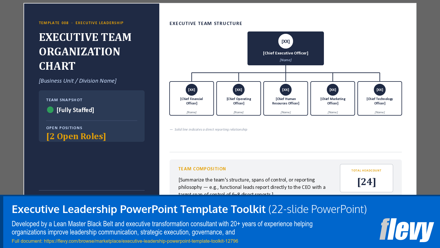 Executive Leadership PowerPoint Template Toolkit (22-slide PPT PowerPoint presentation template (PPTX)) Preview Image