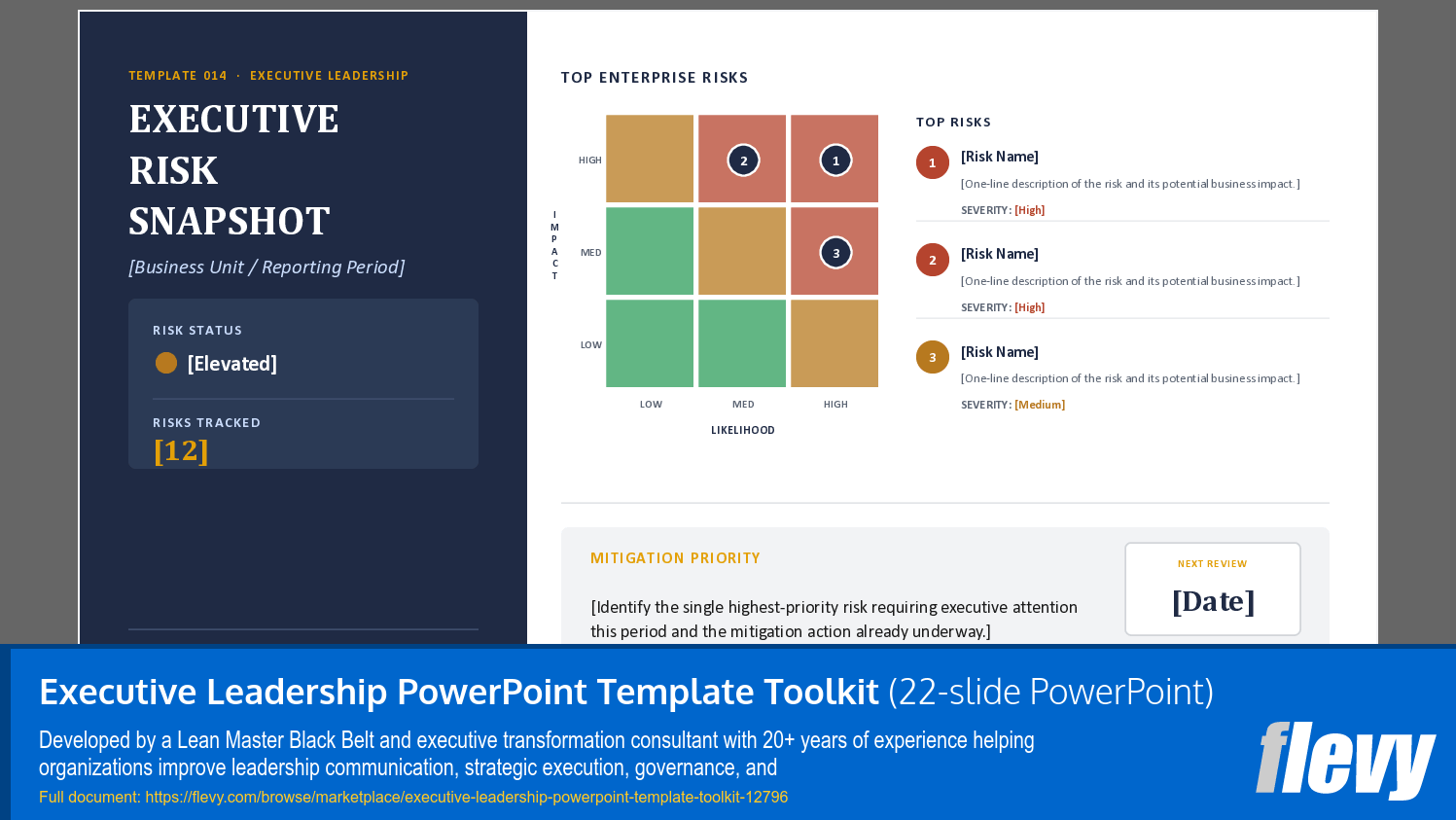 Executive Leadership PowerPoint Template Toolkit (22-slide PPT PowerPoint presentation template (PPTX)) Preview Image
