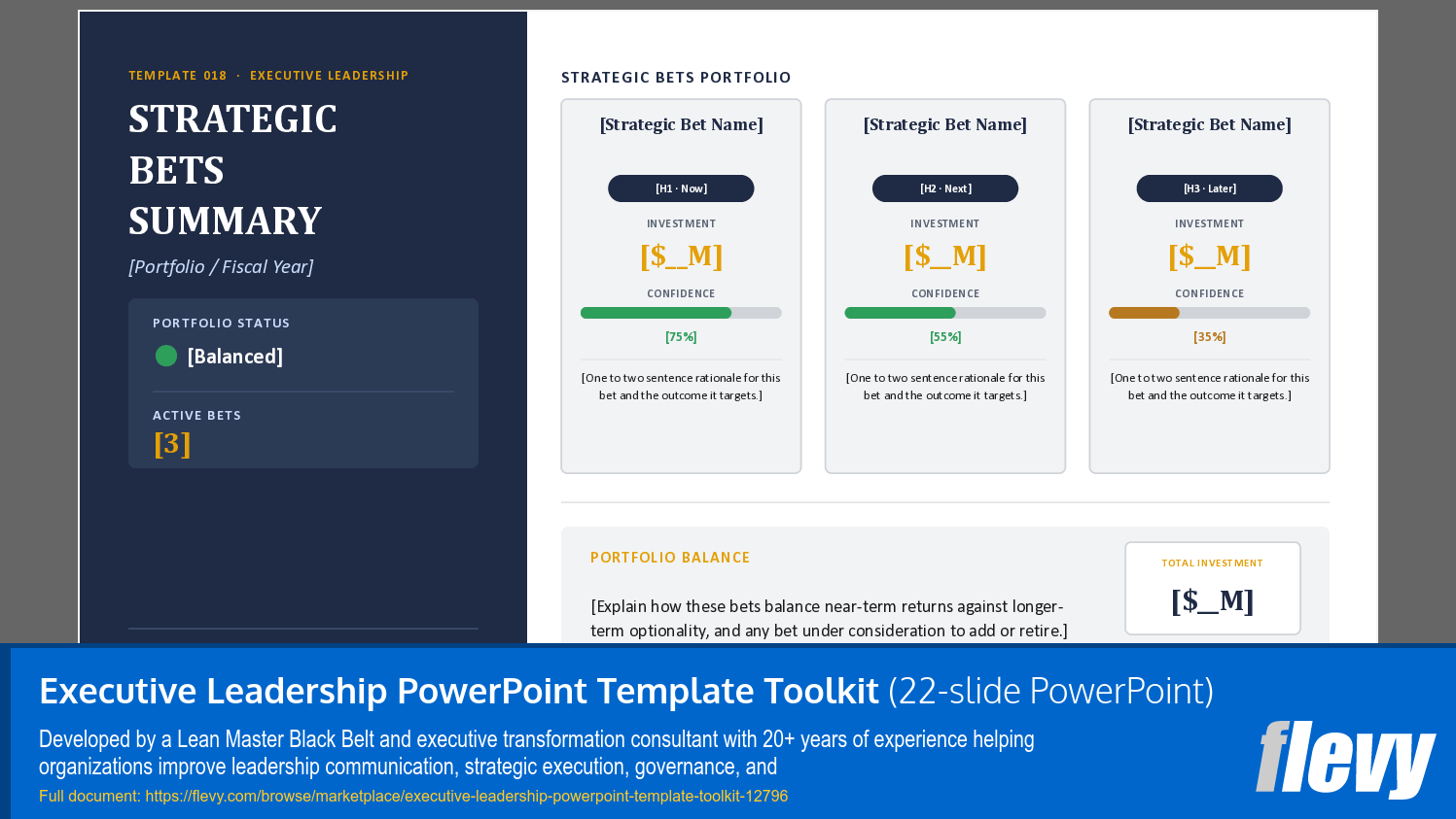 Executive Leadership PowerPoint Template Toolkit (22-slide PPT PowerPoint presentation template (PPTX)) Preview Image
