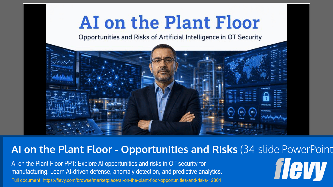 AI on the Plant Floor - Opportunities and Risks (34-slide PPT PowerPoint presentation template (PPTX)) Preview Image