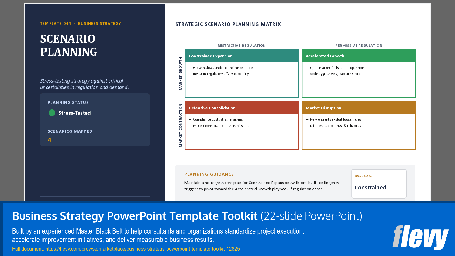 Business Strategy PowerPoint Template Toolkit (22-slide PPT PowerPoint presentation template (PPTX)) Preview Image