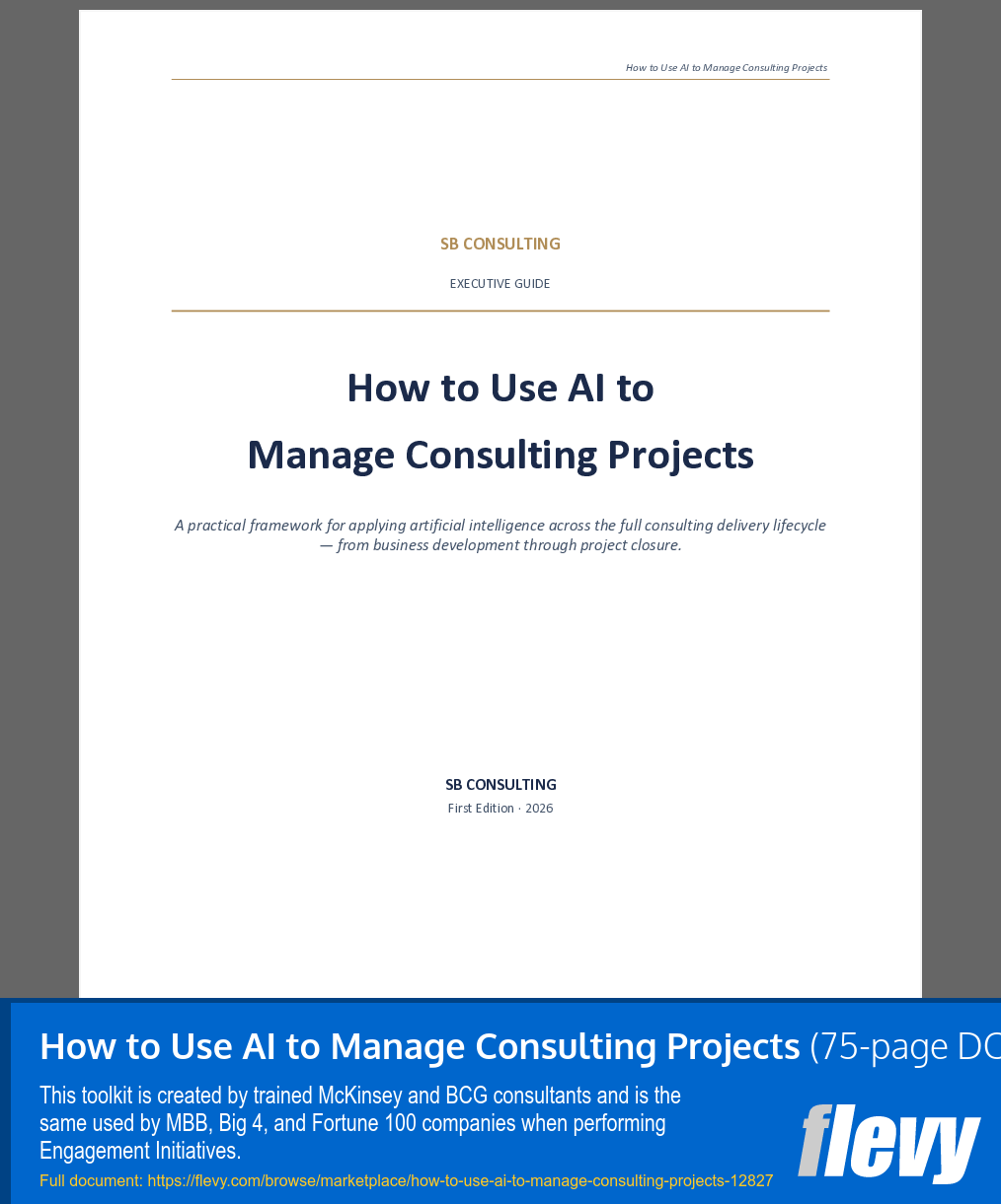 How to Use AI to Manage Consulting Projects (75-page Word document) Preview Image