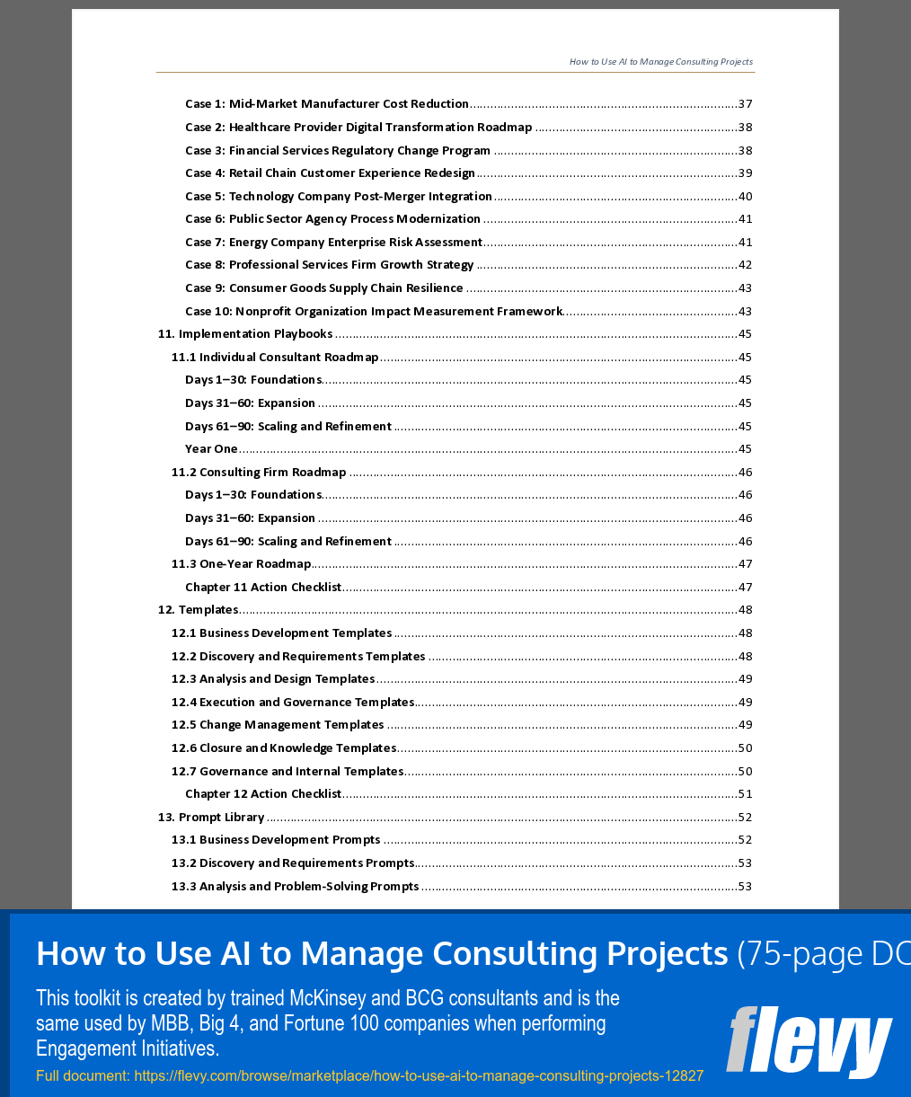 How to Use AI to Manage Consulting Projects (75-page Word document) Preview Image