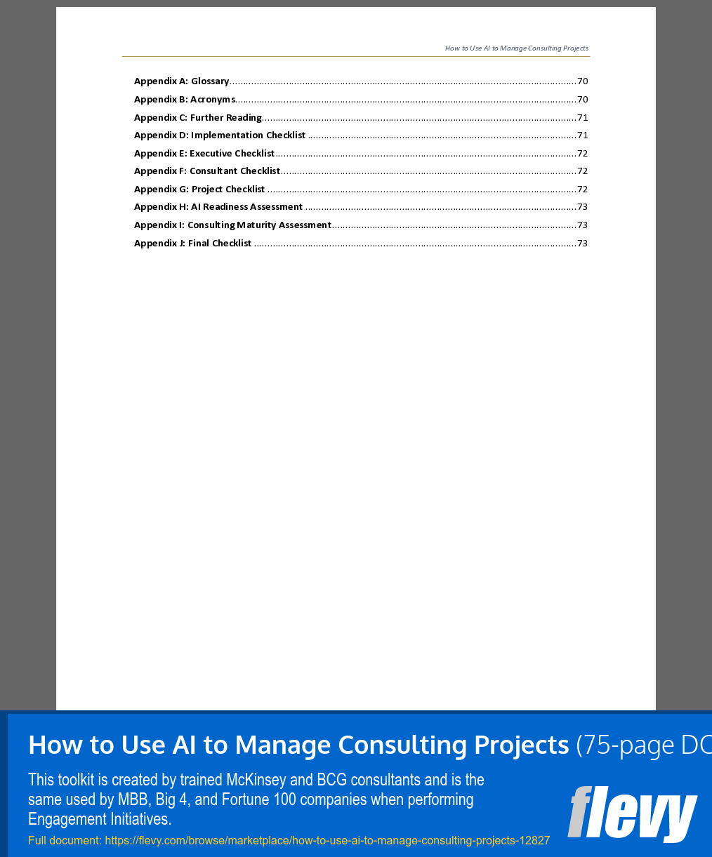 How to Use AI to Manage Consulting Projects (75-page Word document) Preview Image