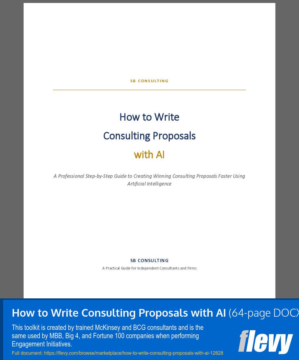 How to Write Consulting Proposals with AI (64-page Word document) Preview Image