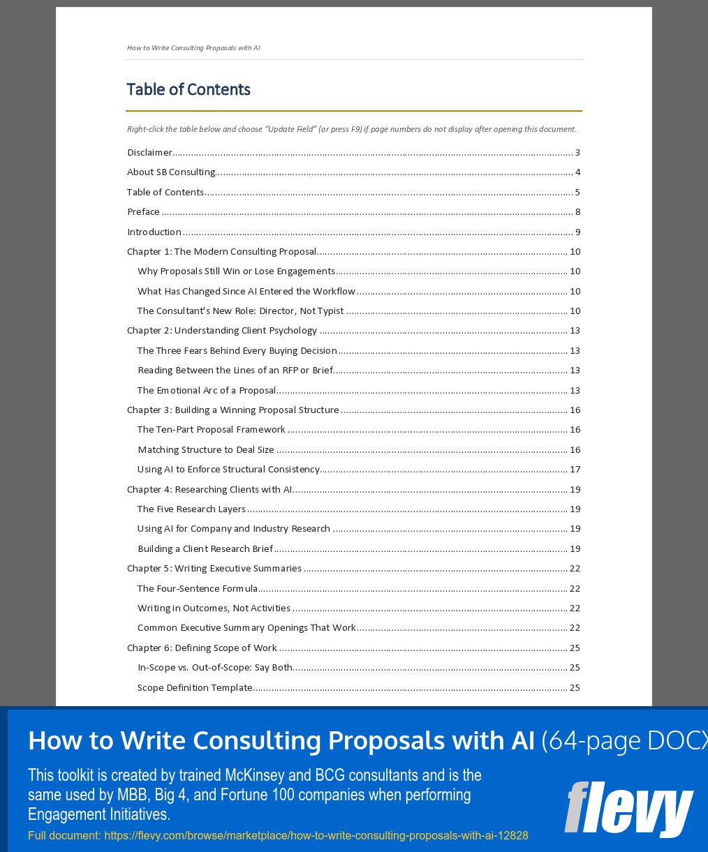 How to Write Consulting Proposals with AI (64-page Word document) Preview Image