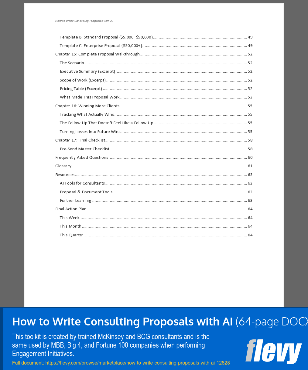 How to Write Consulting Proposals with AI (64-page Word document) Preview Image