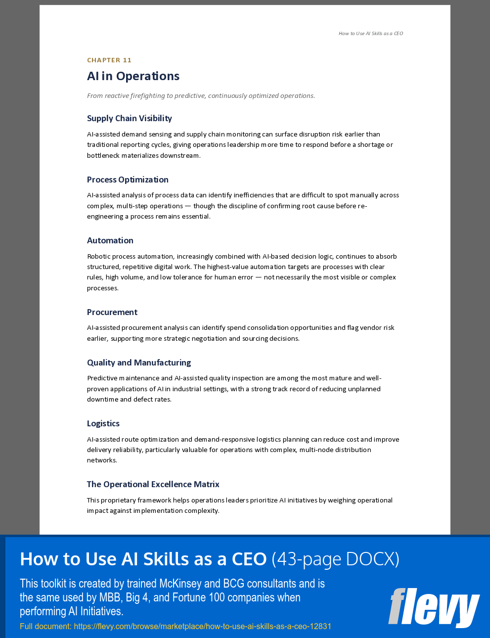 How to Use AI Skills as a CEO (43-page Word document) Preview Image