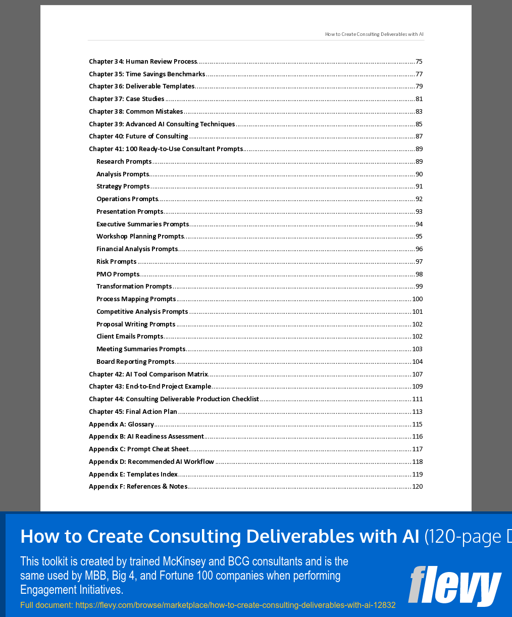 How to Create Consulting Deliverables with AI (120-page Word document) Preview Image