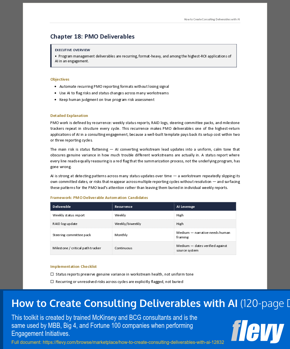 How to Create Consulting Deliverables with AI (120-page Word document) Preview Image