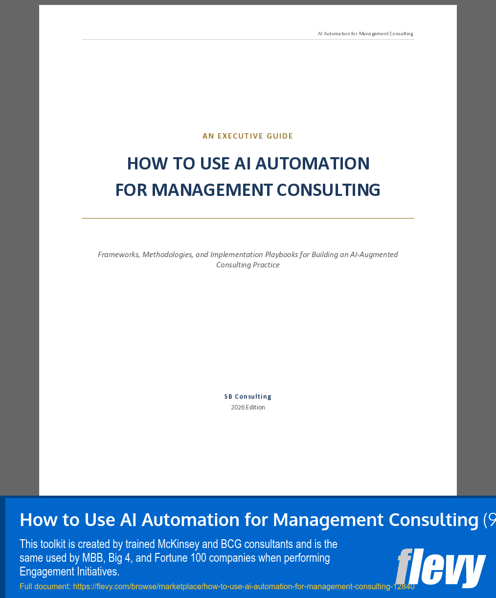 How to Use AI Automation for Management Consulting (94-page Word document) Preview Image