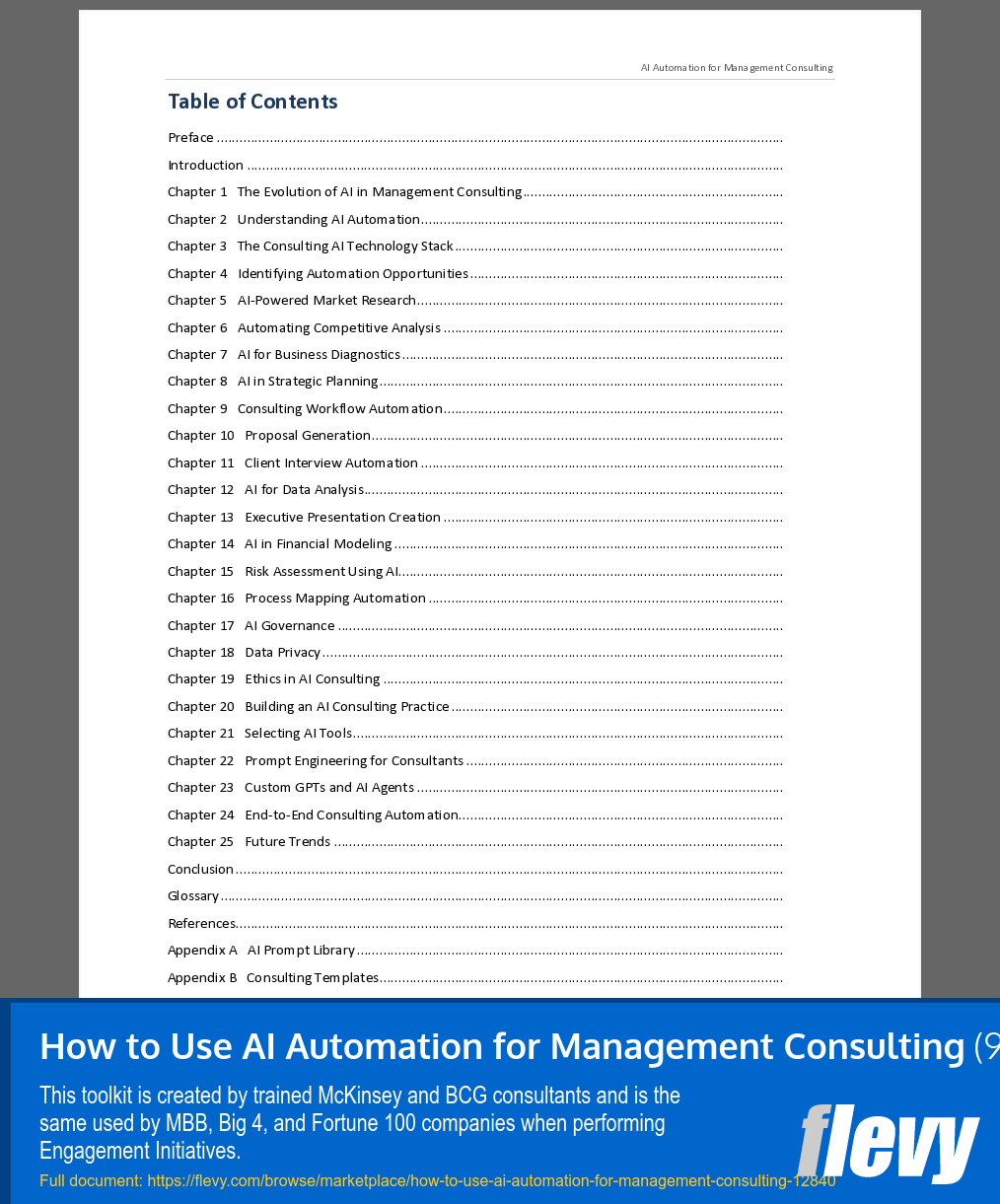 How to Use AI Automation for Management Consulting (94-page Word document) Preview Image