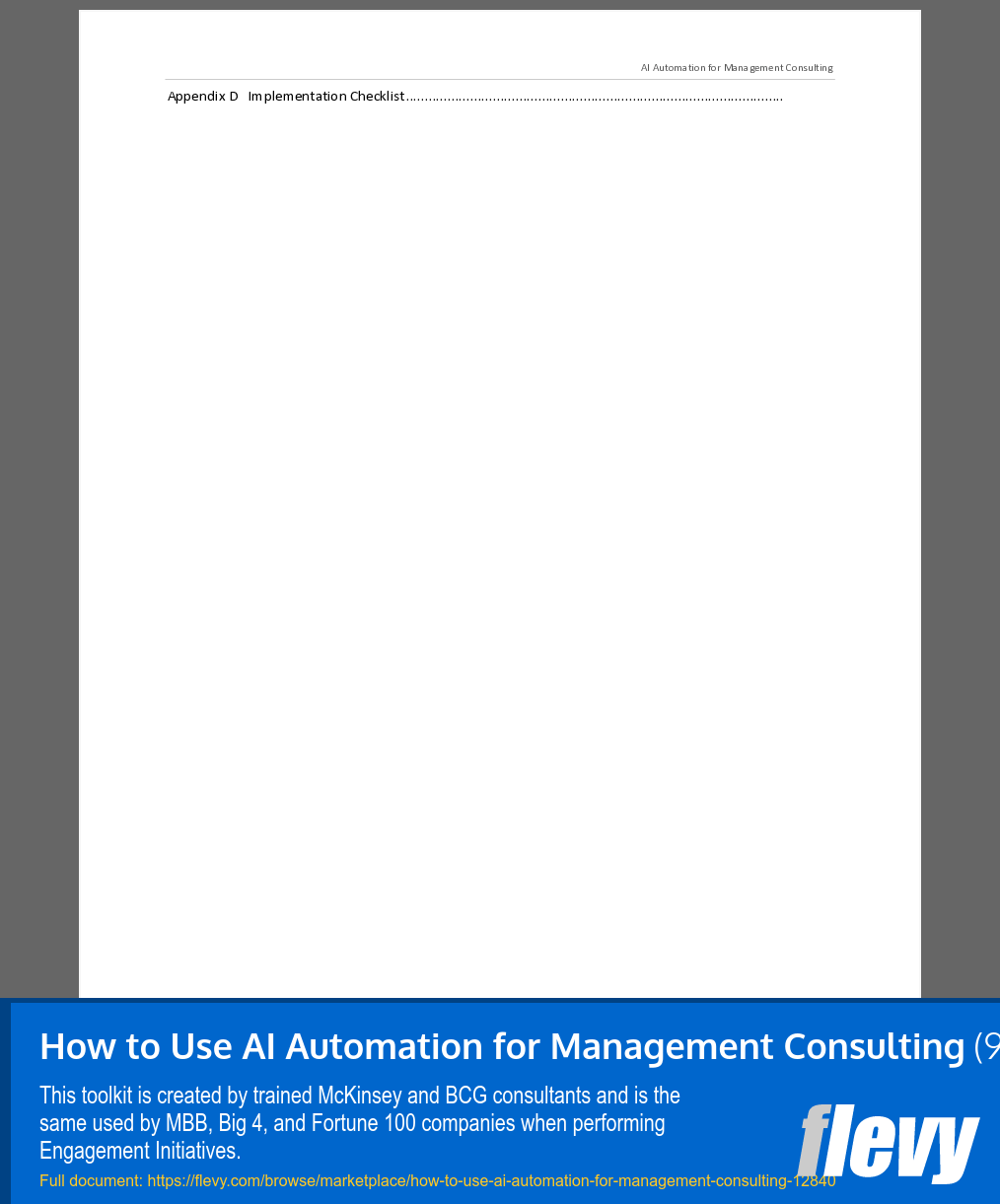 How to Use AI Automation for Management Consulting (94-page Word document) Preview Image