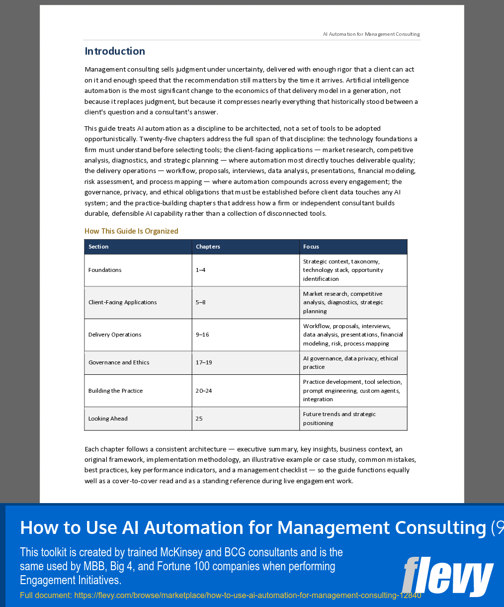 How to Use AI Automation for Management Consulting (94-page Word document) Preview Image