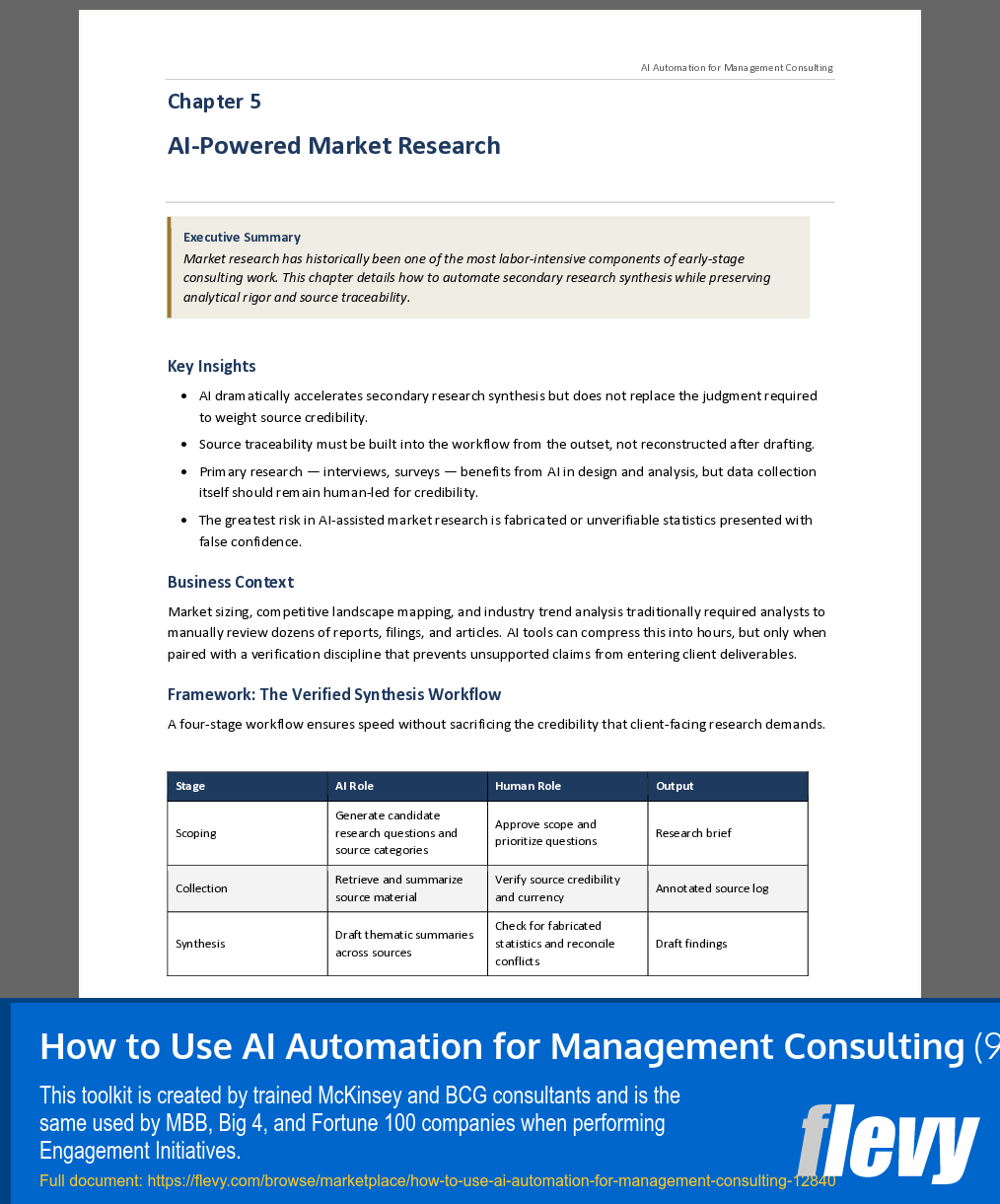 How to Use AI Automation for Management Consulting (94-page Word document) Preview Image
