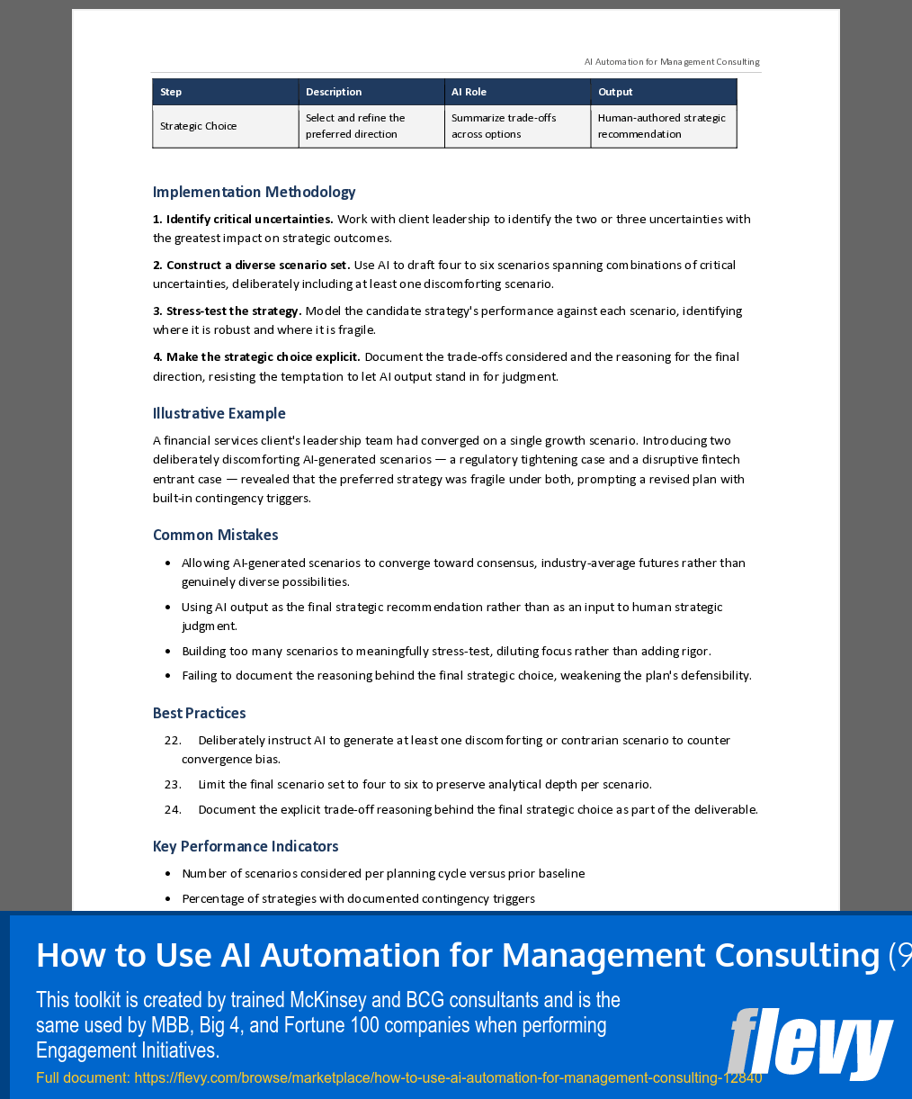 How to Use AI Automation for Management Consulting (94-page Word document) Preview Image