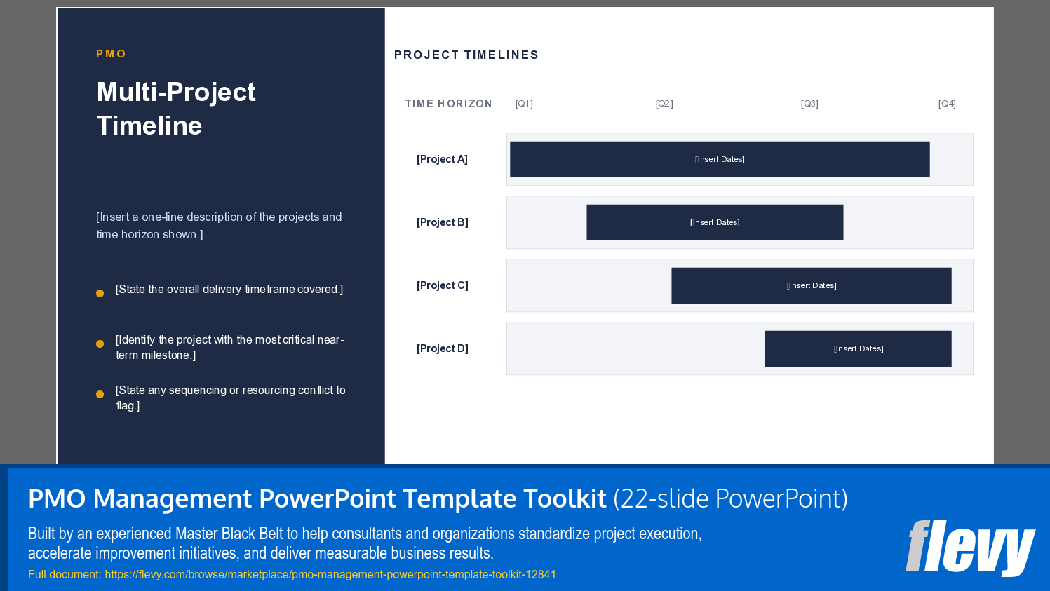 PMO Management PowerPoint Template Toolkit (22-slide PPT PowerPoint presentation template (PPTX)) Preview Image