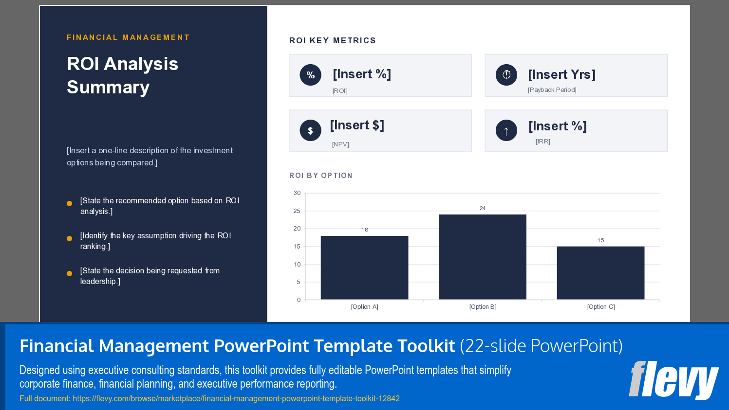 Financial Management PowerPoint Template Toolkit (22-slide PPT PowerPoint presentation template (PPTX)) Preview Image