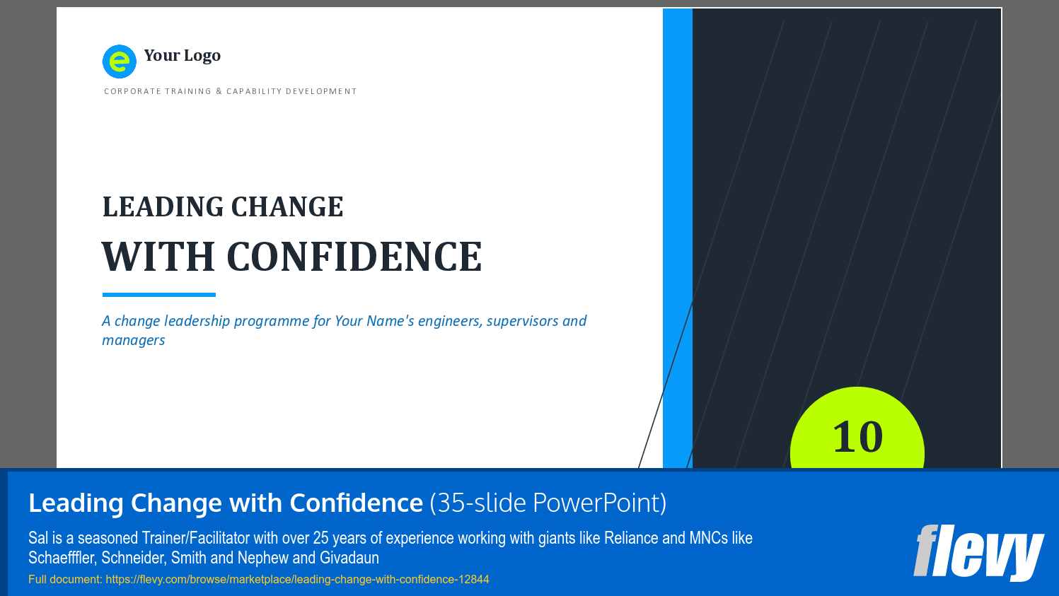 Leading Change with Confidence (35-slide PPT PowerPoint presentation template (PPTX)) Preview Image