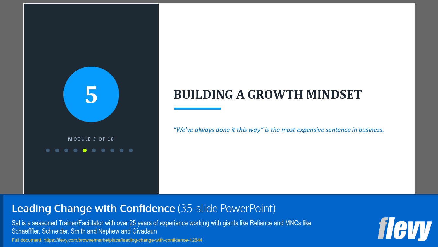 Leading Change with Confidence (35-slide PPT PowerPoint presentation template (PPTX)) Preview Image