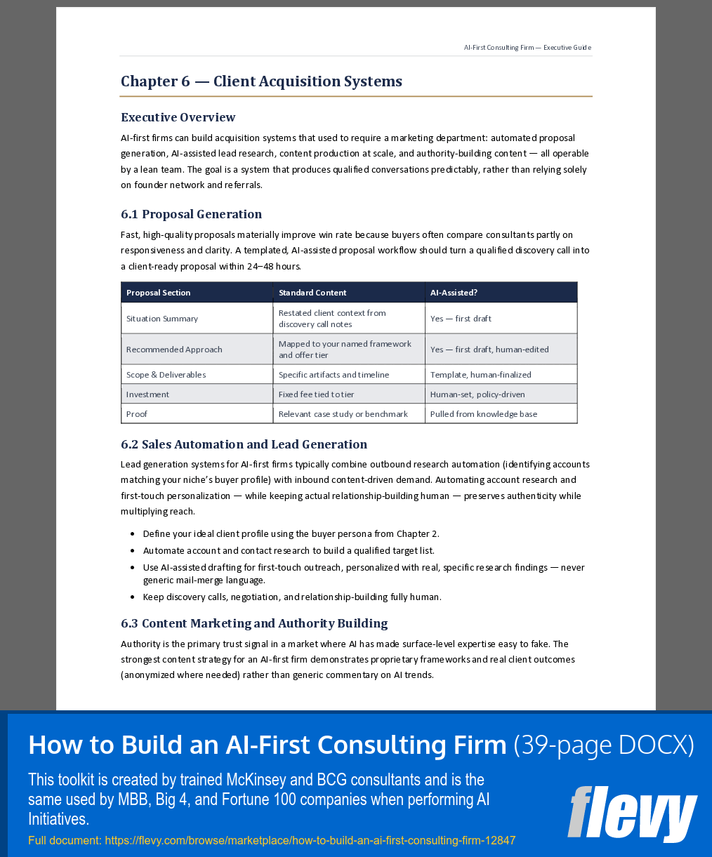 How to Build an AI-First Consulting Firm (39-page Word document) Preview Image