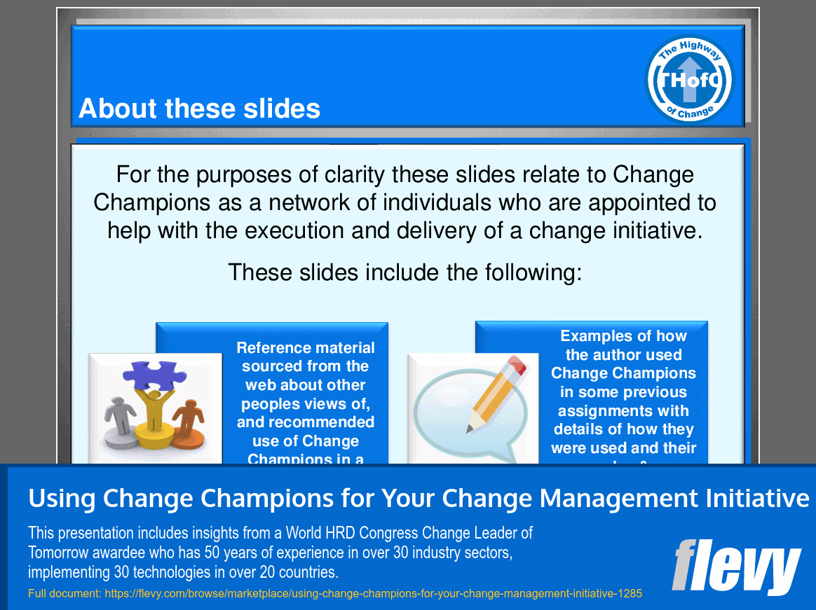 PPT Using Change Champions For Your Change Management Initiative 44 