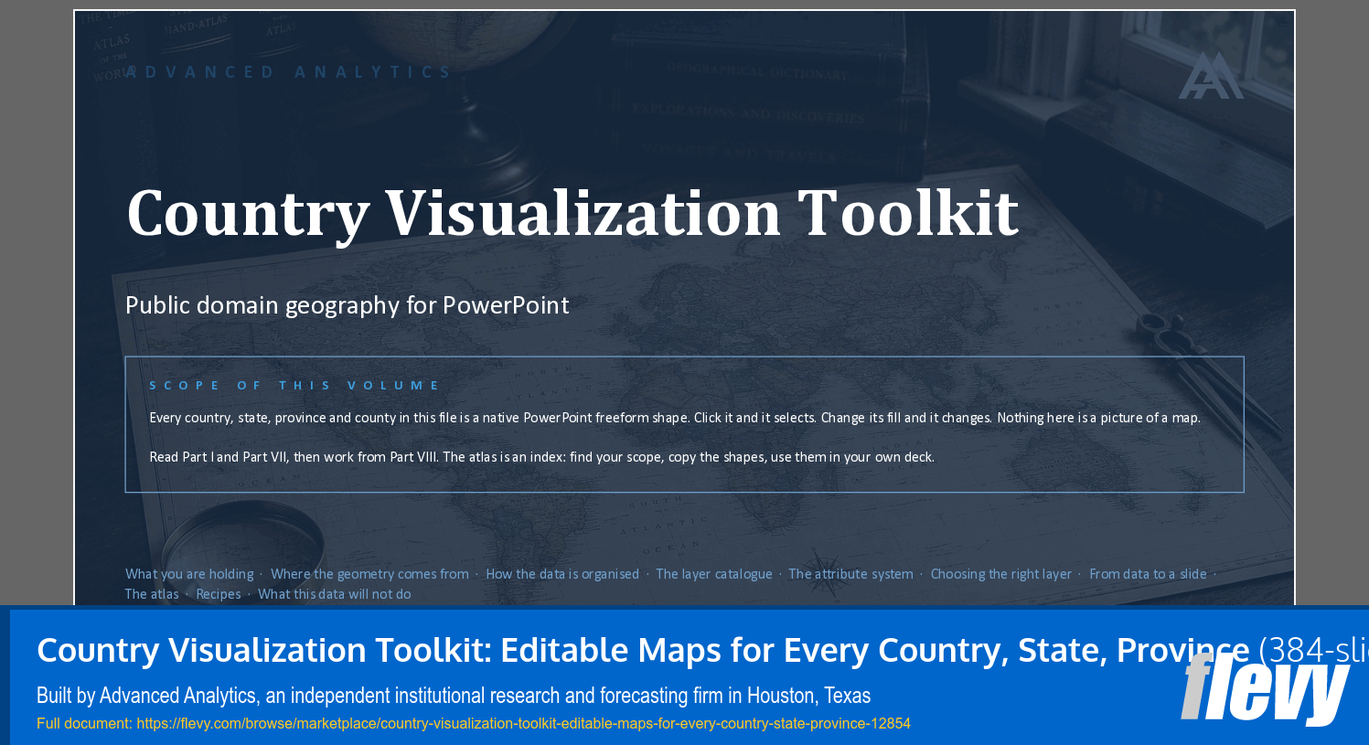 Country Visualization Toolkit: Editable Maps for Every Country, State, Province (384-slide PPT PowerPoint presentation template (PPTX)) Preview Image