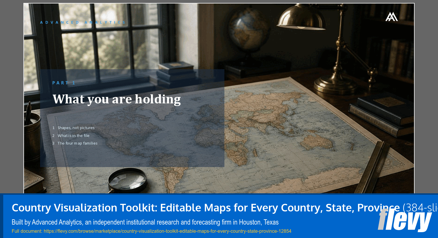 Country Visualization Toolkit: Editable Maps for Every Country, State, Province (384-slide PPT PowerPoint presentation template (PPTX)) Preview Image