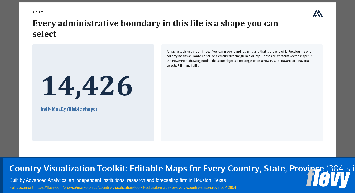 Country Visualization Toolkit: Editable Maps for Every Country, State, Province (384-slide PPT PowerPoint presentation template (PPTX)) Preview Image