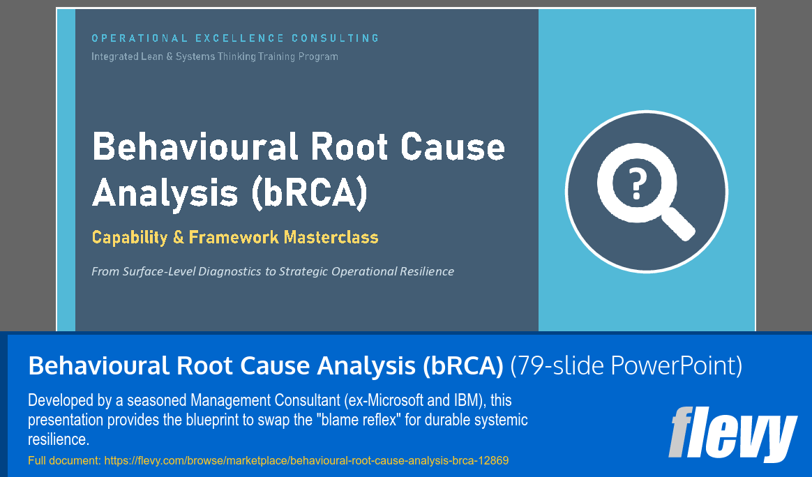 Behavioural Root Cause Analysis (bRCA) (79-slide PPT PowerPoint presentation template (PPTX)) Preview Image