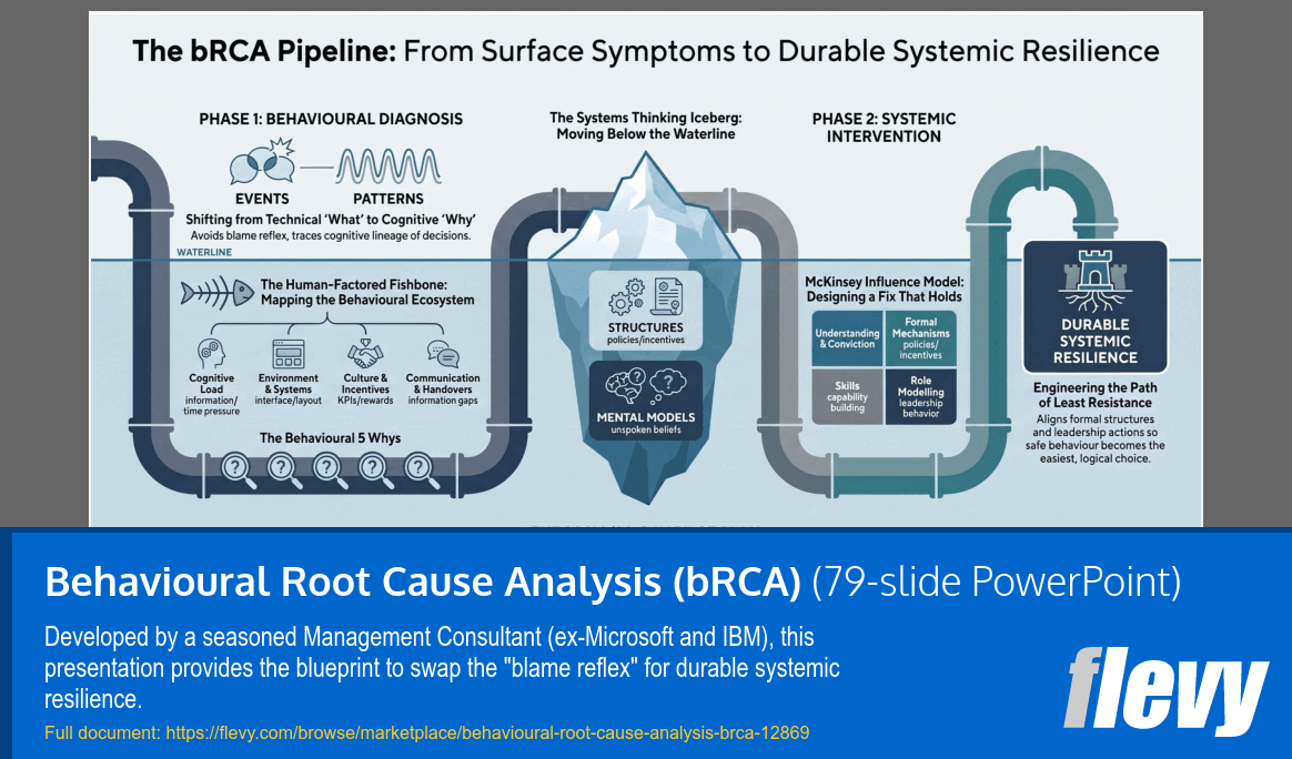 Behavioural Root Cause Analysis (bRCA) (79-slide PPT PowerPoint presentation template (PPTX)) Preview Image
