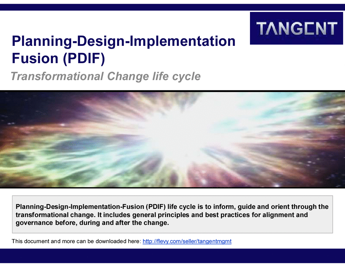 Planning-Design-Implementation Fusion (PDIF) life-cycle