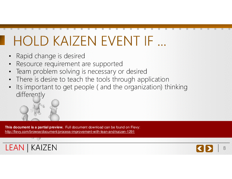 Process Improvement with Lean and Kaizen (149-slide PPT PowerPoint presentation (PPTX)) Preview Image