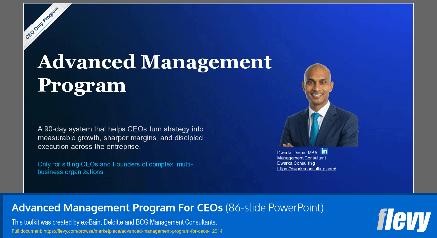 Advanced Management Program For CEOs (86-slide PPT PowerPoint presentation template (PPTX)) Preview Image