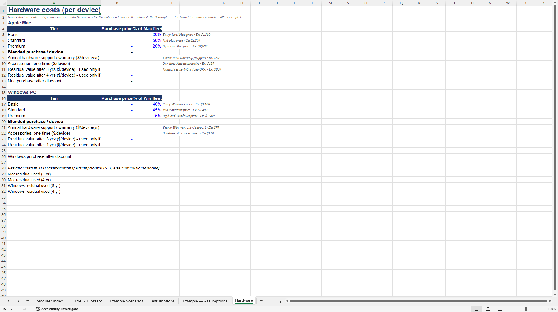 Total Cost of Ownership Toolkit: 14 TCO Models (Excel template (XLSX)) Preview Image