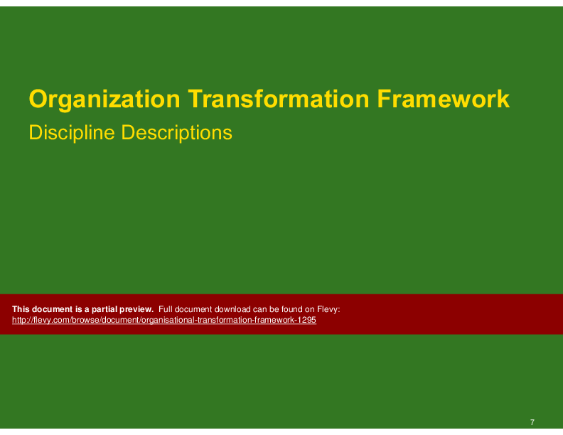 Organisational Transformation Framework (12-slide PPT PowerPoint presentation (PPTX)) Preview Image