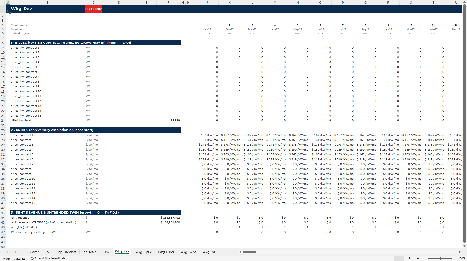 Data Center Project Finance Model: Sponsor, Equity & Lender (Excel template (XLSX)) Preview Image