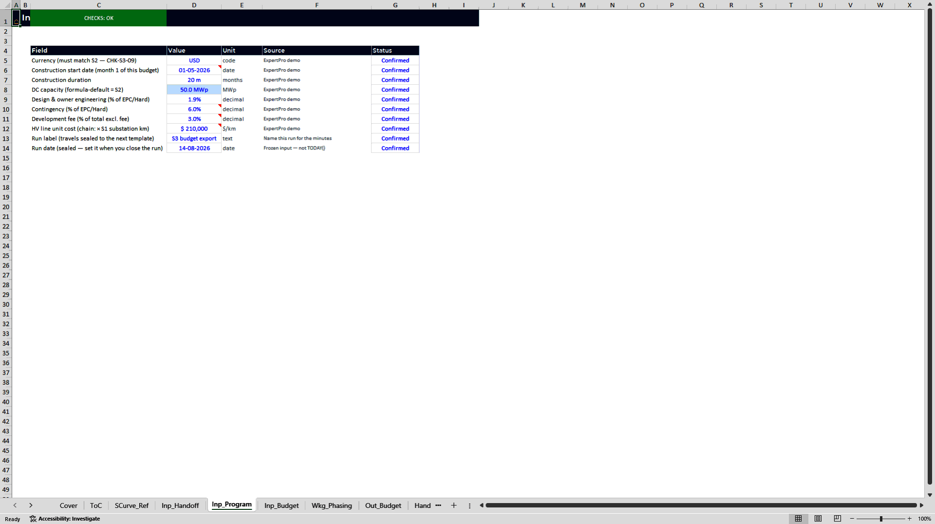 Solar CapEx, Underwriting & Investment Committee Pack (Excel template (XLSX)) Preview Image